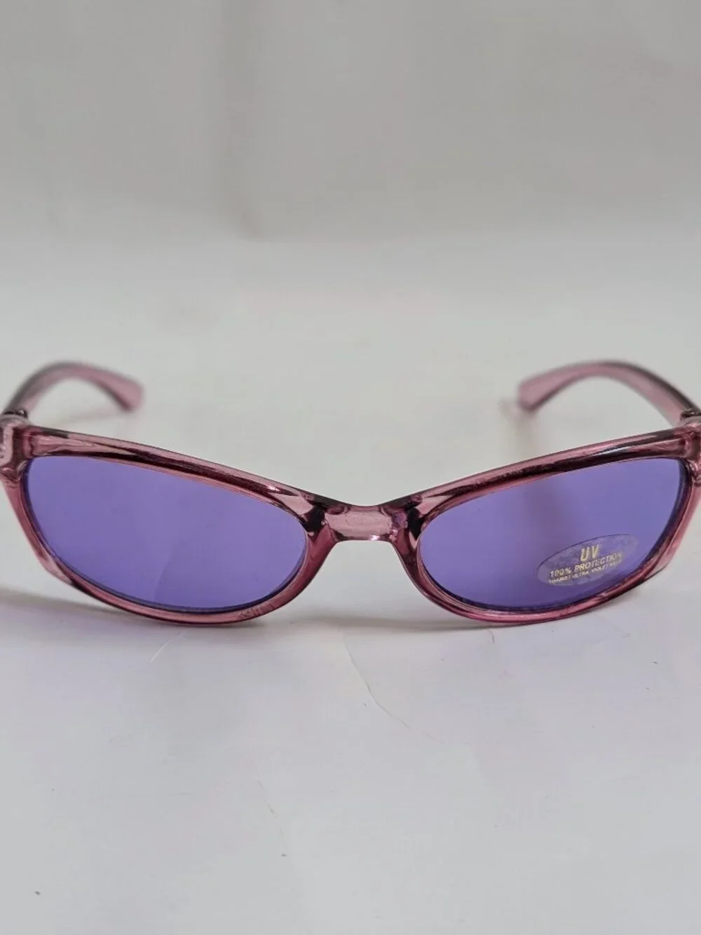NWT TruVintage Sports Wrap crystal frame w/purple polycarbonate lens sunglasses